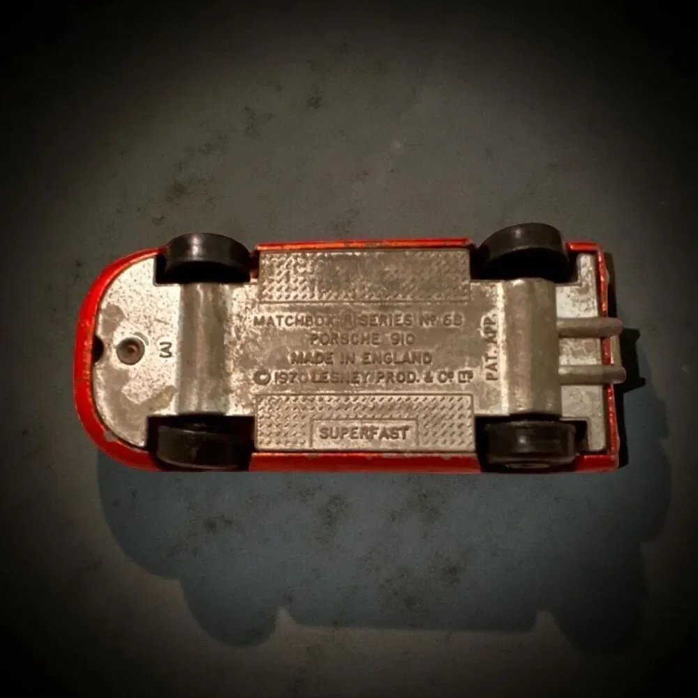 Vintage 1970 Matchbox Superfast # 68 Red Porsche 910 Diecast Car England